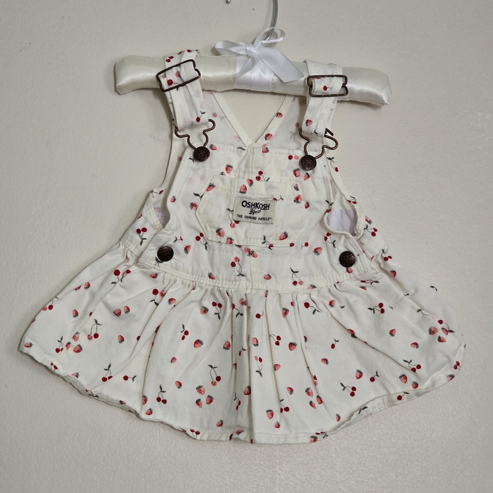 OshKosh B'gosh Cream Dress with Red Cherry Print